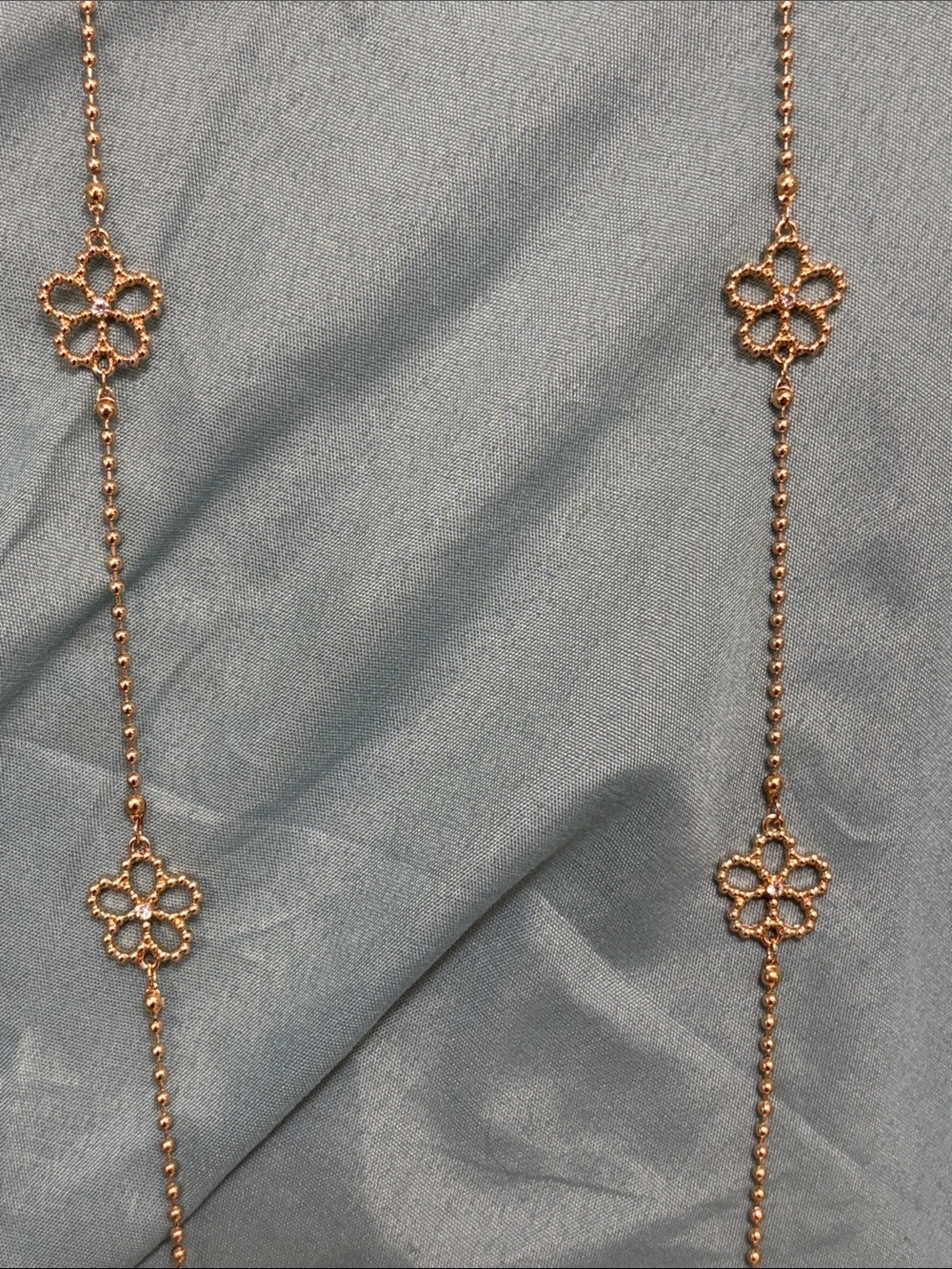 Liz Claiborne Delicate Gold Floral Station Necklace - Women Jewelry